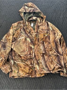 Men’s Scentlok Camouflage Hooded Puffer Jacket - Realtree-Style Brown/Green